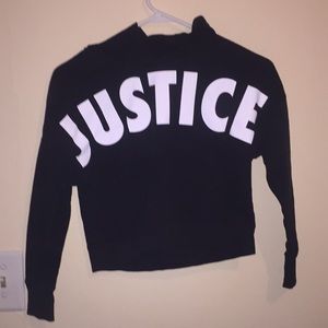 Black justice sweater